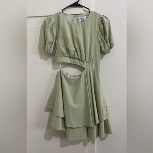 Green cocktail dress